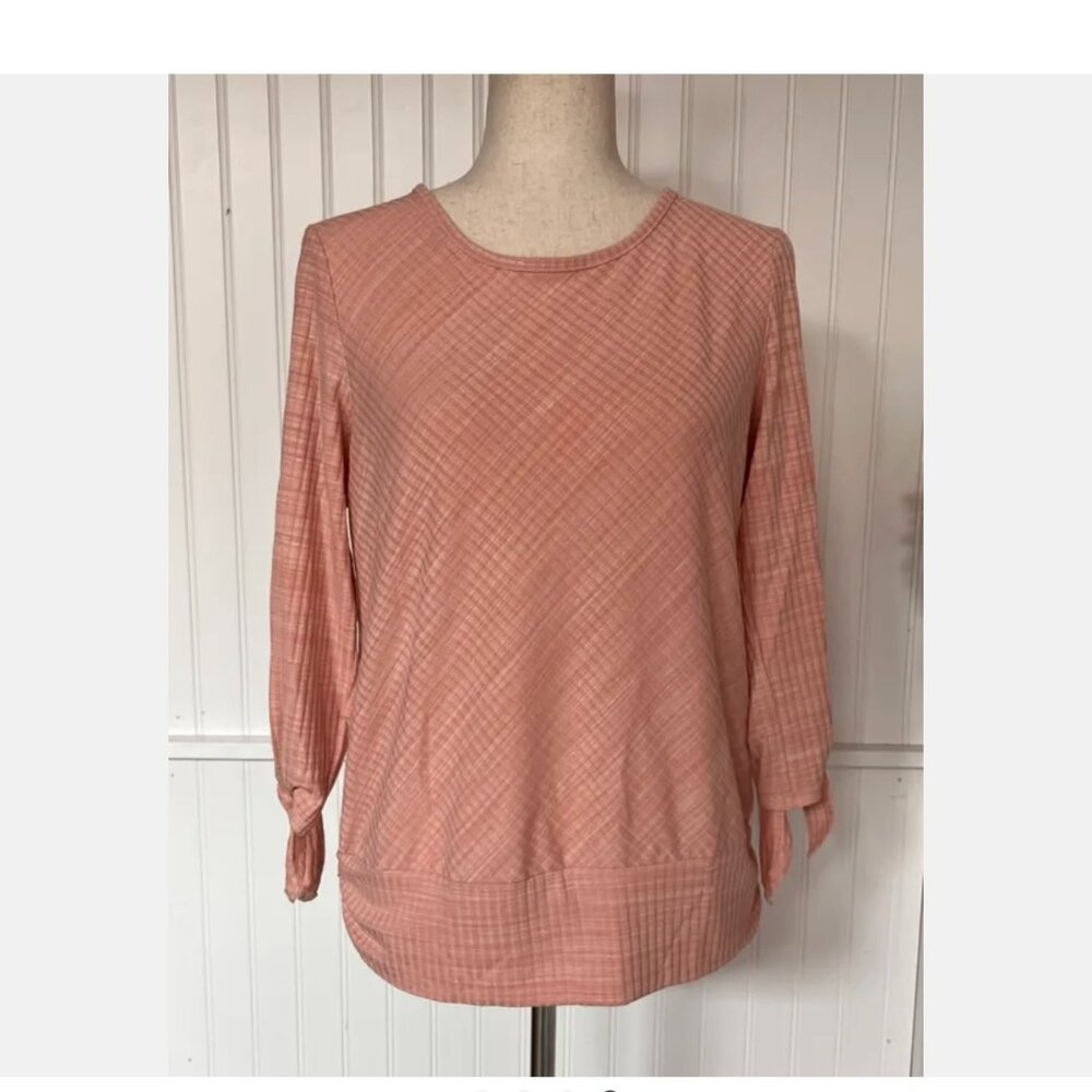 Apt 9 Sz M Too Cute Textured Knit Topm in Coral / Peach  All Season!!!